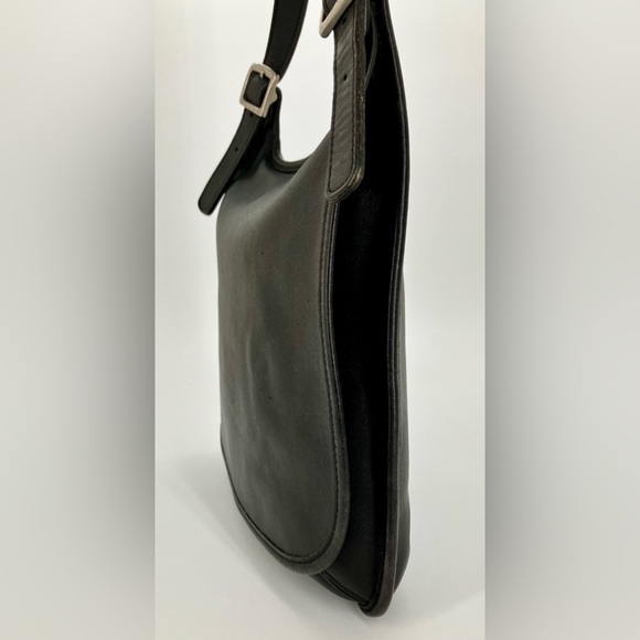 Vintage COACH Black #9135 Small Hippie Flap with Nickel Hardware - Picture 2 of 13